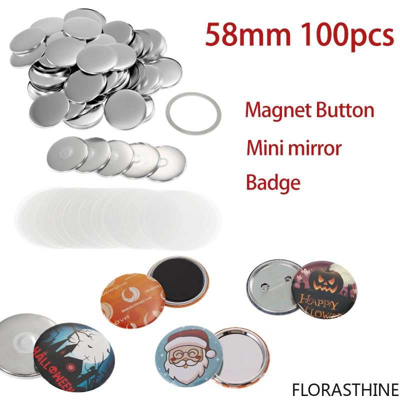 Button Badge Blank - 100set 58mm Blank Pin Button Badge