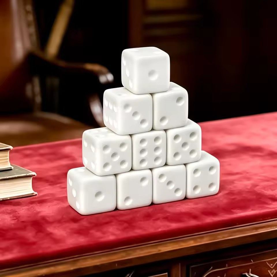 10 Pcs/set Blank White Dice Fu - Puzzle Blank White review and price