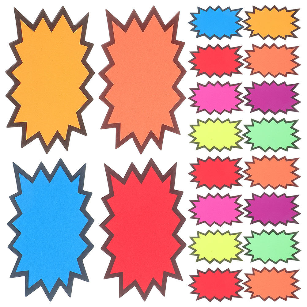 160Pcs Colorful Burst Price Ta - Yard Sign Blank review and price