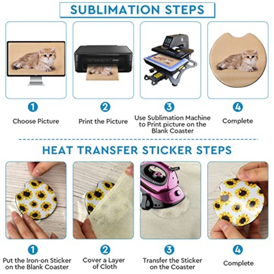 40PCS Sublimation Blank Car Co - Coaster Sublimation Blank review and price